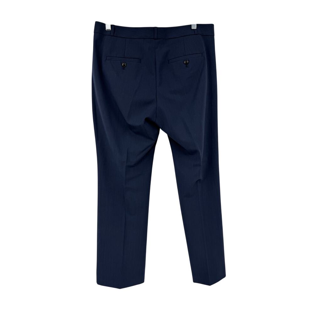 Banana Republic Womens 8 Petite Pants Wool Blend Mid Rise Navy Office Career